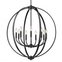  3167-9 BLK - Colson BLK 9 Light Chandelier in Matte Black